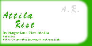 attila rist business card